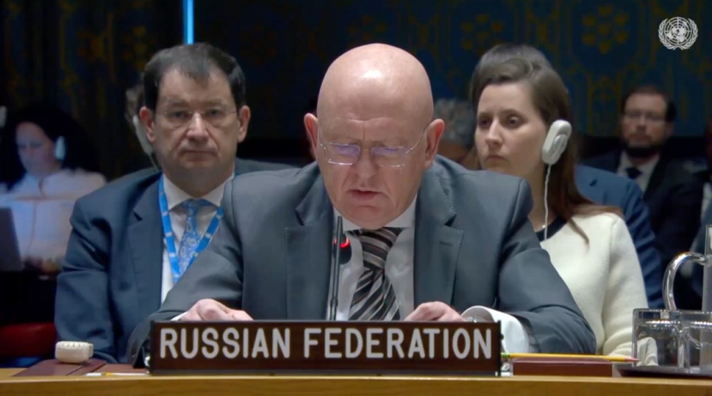 Explanation of vote by Permanent Representative Vassily Nebenzia after UNSC vote on a draft resolution on admission of Palestine to full UN membership